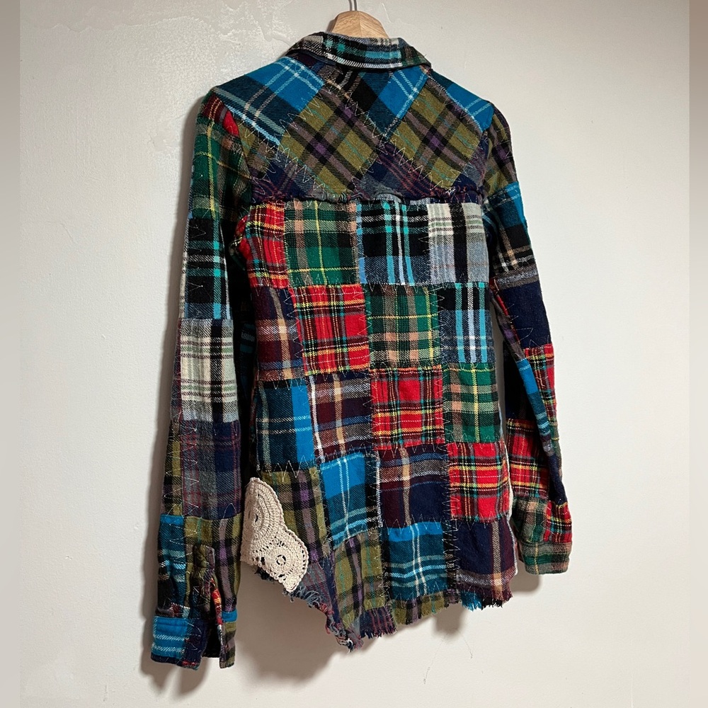 We The Free Multicolor Patchwork Plaid Button-Down Shirt - Picture 11 of 11